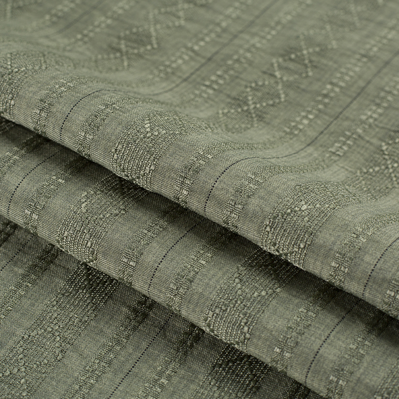 HY556-Nigrum 136GSM 100%P Black Diamond Stripe Lyocell Fabric
