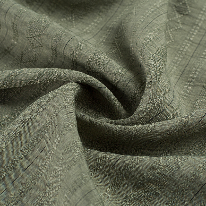 HY556-Nigrum 136GSM 100%P Black Diamond Stripe Lyocell Fabric