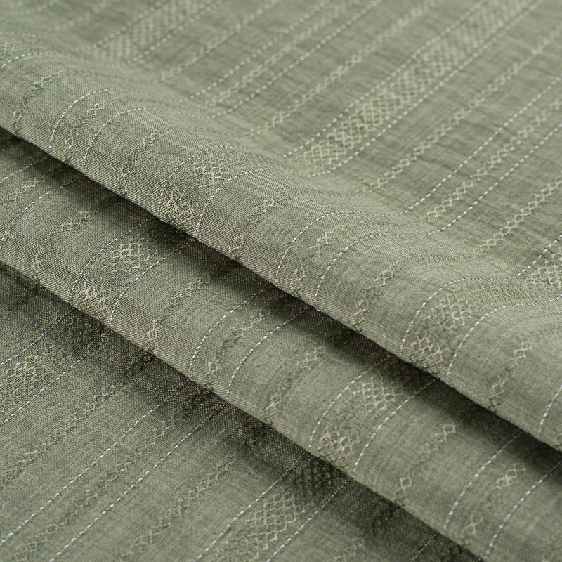 HY557-Rayon 136GSM 99%P 1% Rayon Diamond Alternating Crassitudo Stripe Lyocell Fabric