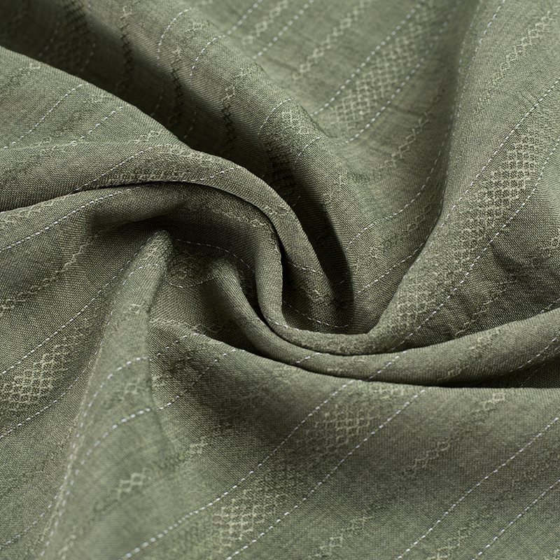 HY557-Rayon 136GSM 99%P 1% Rayon Diamond Alternating Crassitudo Stripe Lyocell Fabric